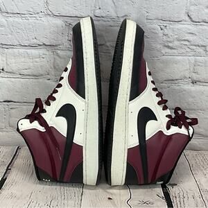 Nike Sneakers Men’s Size 9.5 Dark Beetroot Black White Court Vision Mid Athletic